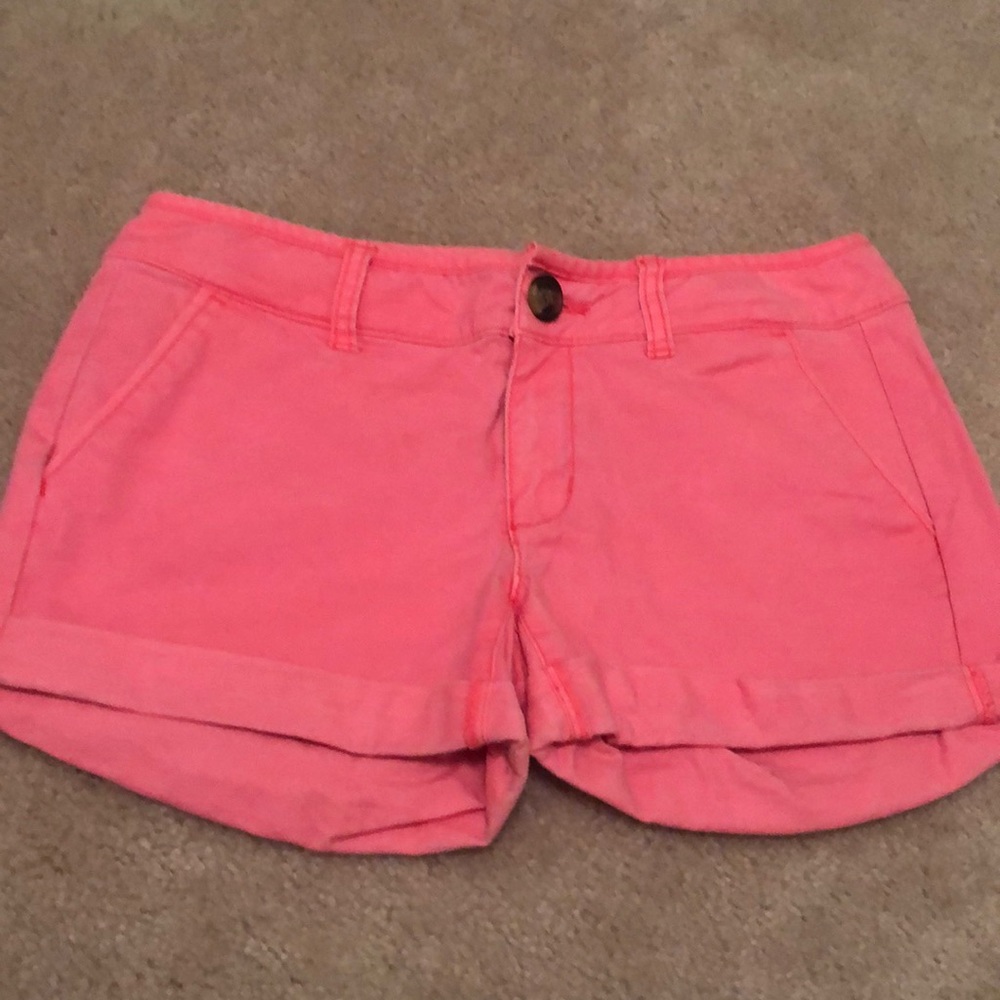 American Eagle midi neon pink shorts. Size 00